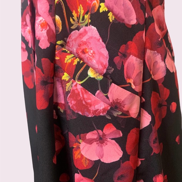 Samuel Dong Floral Dress Button Down Cold Shoulder XS - Picture 7 of 10